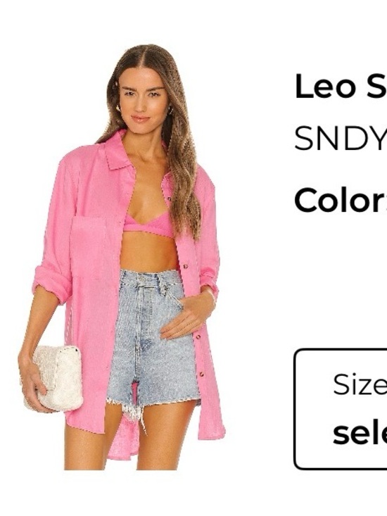 Sndys Tops - SNDY Pink Button-Down Shirt - Relaxed Longline Top